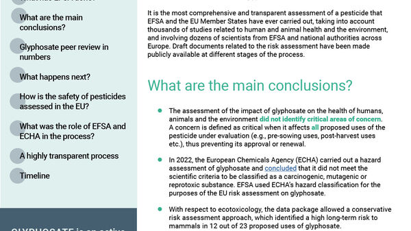 Glyphosate factsheet preview.