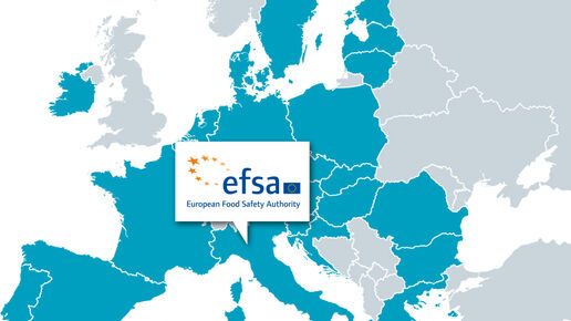 Map of Europe with EFSA's location highlighted