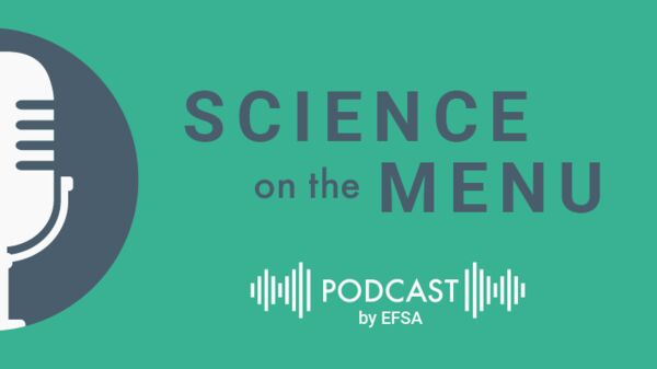 Science on the Menu podcast green banner, first episode