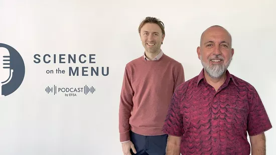 James Ramsay and Ernesto Liebana on the 6th episode of the podcast Science on the Menu