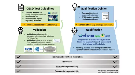 NAMs4NANO validation vs qualification