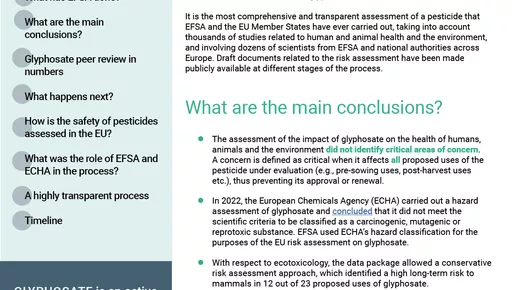 Glyphosate factsheet preview.