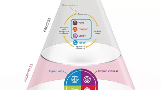 "Promoting evidence use in scientific assessment" infographic