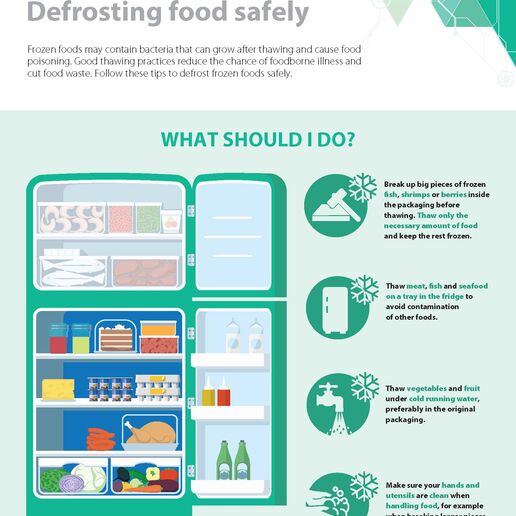 infographic defrosting food safely